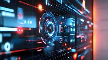 Fototapeta premium Abstract Futuristic Technology Interface Illustration