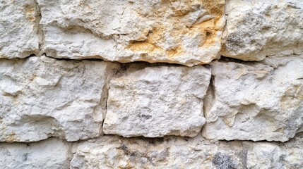 Textured limestone wall background with natural pits and grooves, creating a rustic, aged look.