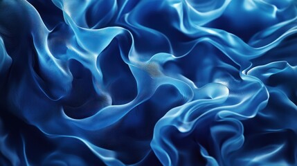 Obraz premium Abstract Blue Fabric with Wrinkles and Texture