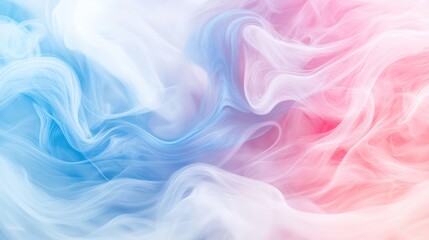 Obraz premium Gentle swirls of blue, pink, and white smoke form a sophisticated and airy backdrop for showcasing elegant products