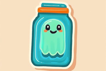 Cute Ghost in a Jar