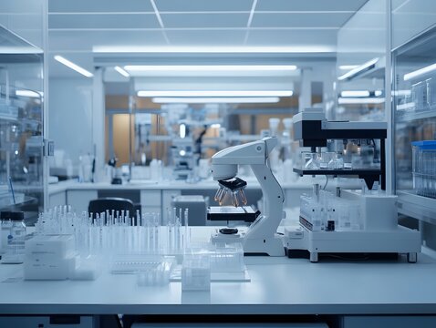 Sterile laboratory with robotic devices conducting high precision gene modification