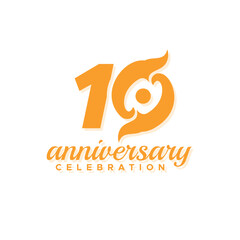 10 Years Anniversary Number Vector Design Collection