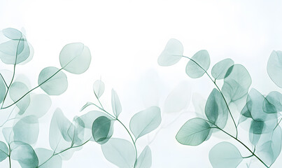 Obraz premium 2D illustrator doodle-style floral and leaf graphics on a white background or wallpaper