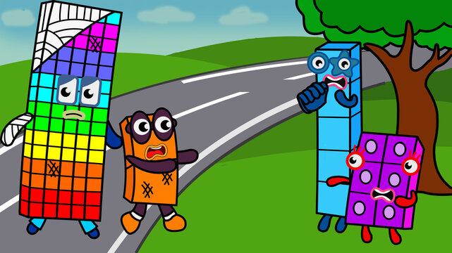 numberblocks need help on the highway