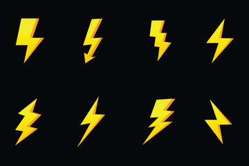 Dynamic Thunderbolt Vector Lightning Strike Background 
