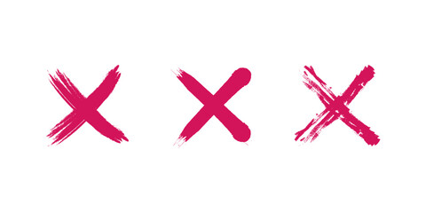 Obraz premium hand drawn of cross mark