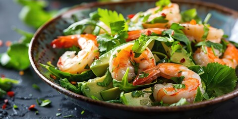 Shrimp and Herb Avocado Salad