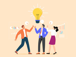 Sharing-business-teamwork-ideas-concept