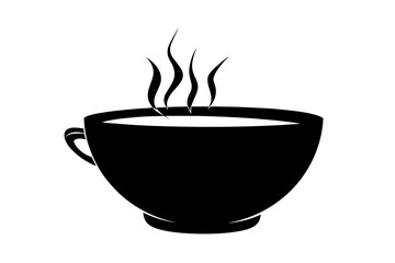 vector silhouette of a Flavorful Soup Bowl