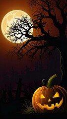halloween background with pumpkin