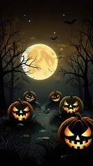 Fototapeta premium halloween background with pumpkin