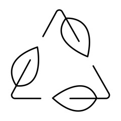 Recycle Editable Line Icons. Green Technology, Net Zero, Carbon Neutral and Environmental Sustainability Concept in Minimal Style. Thin Outline Icons Collection