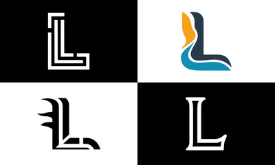 Creative L Letter Logo Design Fully Vectorized Editable.