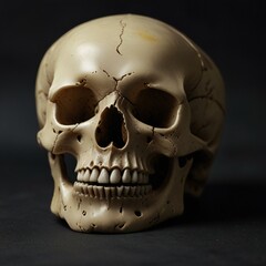 Obraz premium human skull on black