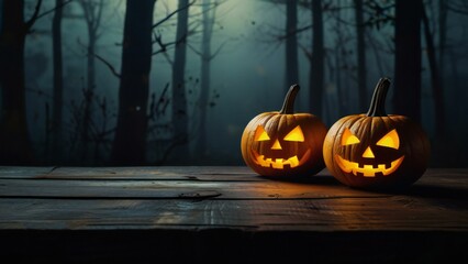 halloween pumpkin on a wooden background