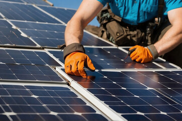 Solar panel installation 