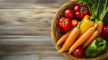 Fresh Vegetables in a Basket