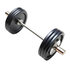 barbell top view isolated on transparent background
