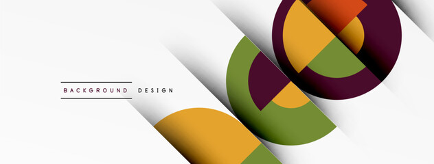 Obraz premium Modern geometrical abstract background - circles. Business or technology presentation design