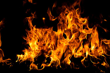 Fire flame texture for banner background. Burn abstract lights. Burning big flame. Blaze flames...