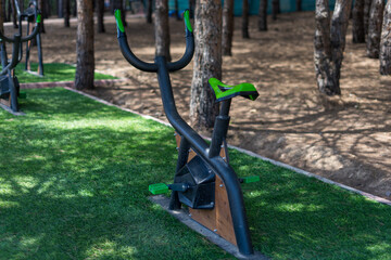 Exercise bike in the city park