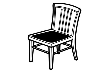 Chair vector line art illustration