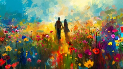 painting for loving couple