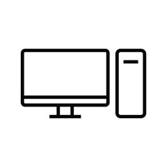 Desktop Computer PC Icon IT Hardware Electronic Device Symbols