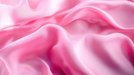 Fototapeta premium Pink Fabric Close Up
