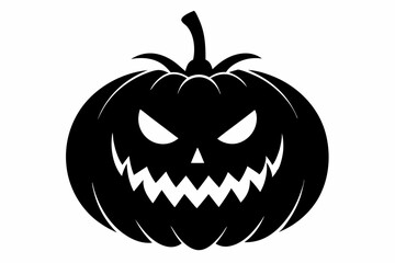 
pumpkin silhouette, halloween pumpkin icon, Halloween pumpkin with eyes silhouette vector
