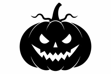 
pumpkin silhouette, halloween pumpkin icon, Halloween pumpkin with eyes silhouette vector
