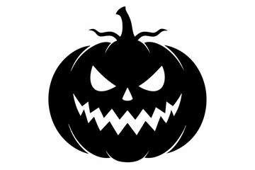 
pumpkin silhouette, halloween pumpkin icon, Halloween pumpkin with eyes silhouette vector
