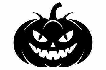 
pumpkin silhouette, halloween pumpkin icon, Halloween pumpkin with eyes silhouette vector
