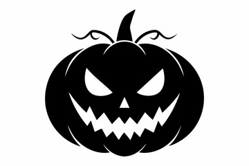 
pumpkin silhouette, halloween pumpkin icon, Halloween pumpkin with eyes silhouette vector
