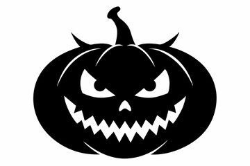 
pumpkin silhouette, halloween pumpkin icon, Halloween pumpkin with eyes silhouette vector
