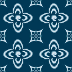 Ikat Art seamless background design pattern, vector graphic element for your unique design.