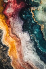 Naklejka premium Colorful Fluid Painting Close Up