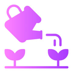 Fototapeta premium watering plants gradient icon