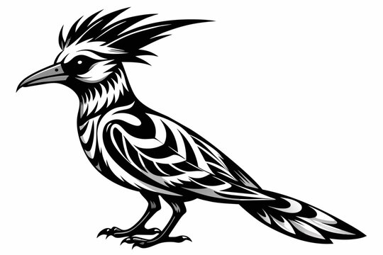 recommend clip art: hoopoe bird black and white tattoo dark theme hoopoe vector art illustration