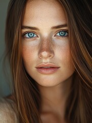 Fototapeta premium Woman with freckles