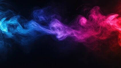 Obraz premium Abstract Colorful Smoke Background with Red, Blue, and Purple on Black Background