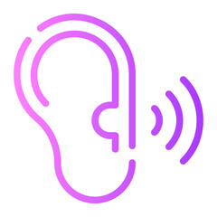 listening gradient icon