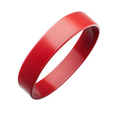 red wristband flying isolated on transparent background