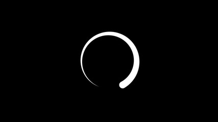 A white circle loading bar representing progress and status updates in a clean, modern design.