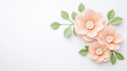 Fototapeta premium Enchanting Floral Elegance: Artistic Wedding Invitation with a Touch of Whimsy