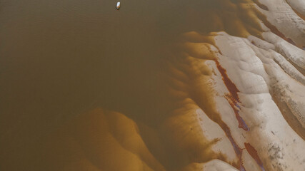 NANAY RIVER IN THE PERUVIAN AMAZON DURING THE DRY SEASON OF THE RIVERS, AMAZONIAN BEACHES IN THE...