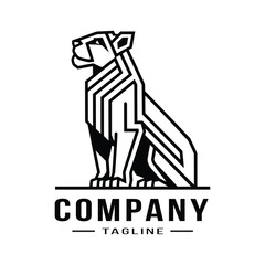 minimal logo design, Mascot Creative logo Design, animal logo, panther , tiger logo design