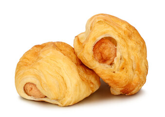 croissant with sausage isolated, png