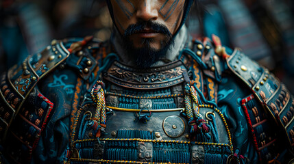 Close Up of a Samurai's Armor - Illustration